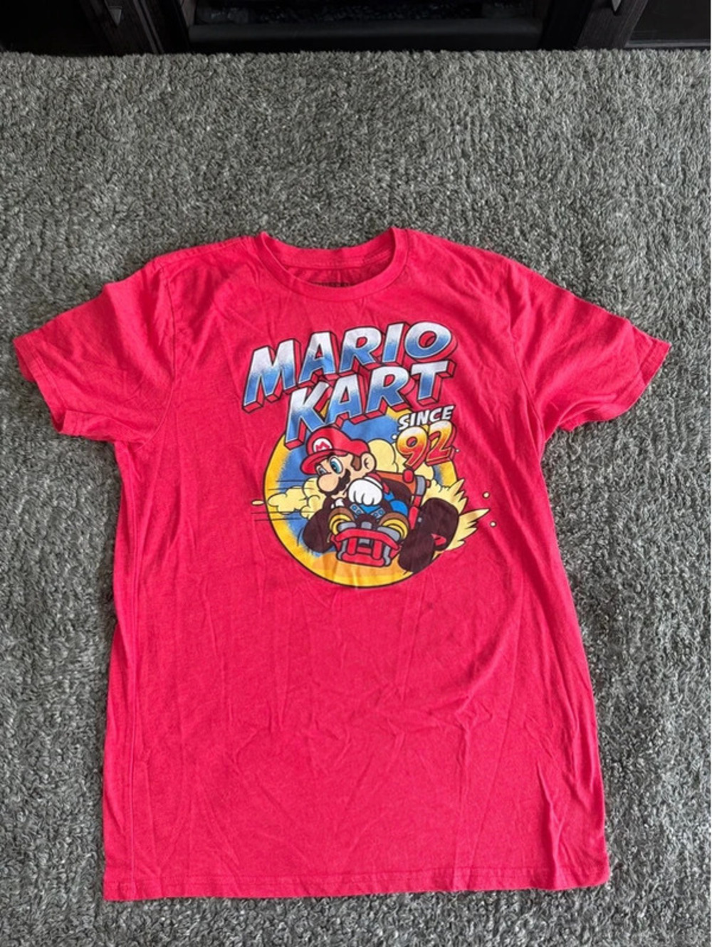 Mario Kart Since 92 Red Graphic T-Shirt Medium